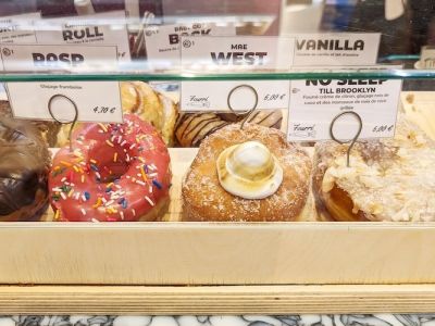 Gourmet donuts with sprinkles, icing, and more