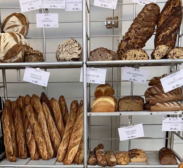 French bread at a Parisian bakery